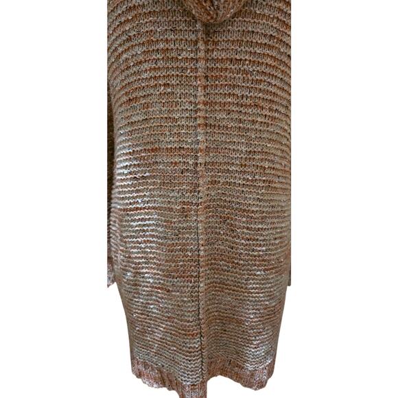 Easel Hooded Button-Front Cardigan – Pockets – Marled Knit – Size Small - Picture 5 of 7